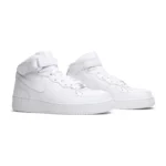 Nike Air Force 1 Mid 07 Leather Triple White - Görsel 2