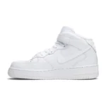 Nike Air Force 1 Mid 07 Leather Triple White - Görsel 3